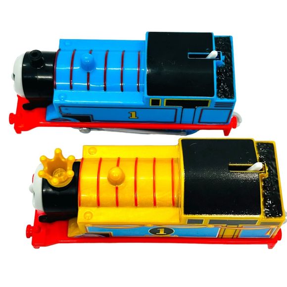 Thomas & Friend Track Master Motorized Engine Gold Crown Blue Lot of 2 - Tested - Picture 4 of 11